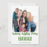 HAWAII CHRISTMAS CARDS BEACH FOTO CHRISTMAS CARDS FEESTDAGENKAART<br><div class="desc">Wil je een familiefoto Hawaiian kerstkaart die warm en tropisch is? Verstuur uw persoonlijke wensen op deze strandfoto kerstkaart vanaf uw favoriete plek met dit geweldige schilderachtige waterverf-effect. Je kunt de locatie personaliseren, of het nu een stad, een staat of een favoriete strandvlek is! Dit ontwerp werkt van Florida naar...</div>