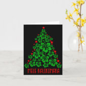 Hawaii Christmas Mele Kalikimaka Floral Christmas  Kaart (Gele Bloem)