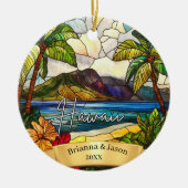Hawaii Christmas Ornament Couples Family Vacation (Voorkant)