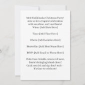 Hawaii christmas  party Hawaii “Mele Kalikimaka!”  Kaart (Achterkant)