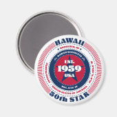 Hawaii Circle Typography Souvenir Magnet (Voorkant / Achterkant)