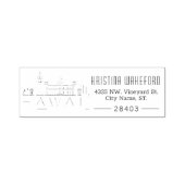 Hawaii City Skyline | Aangepast adres Zelfinktende Stempel (Design)