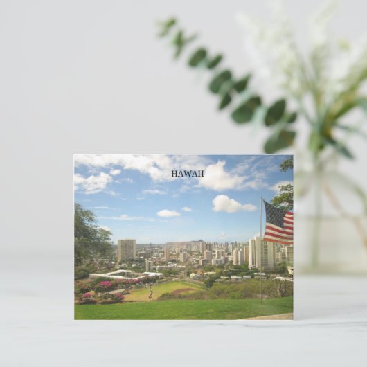 Hawaii Cityscape Briefkaart (Staand voorkant)