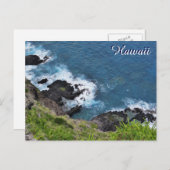 Hawaii Cliff Ocean Waves Schilderachtig Uitzicht Briefkaart (Voorkant / Achterkant)