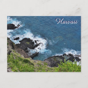 Hawaii Cliff Ocean Waves Schilderachtig Uitzicht Briefkaart