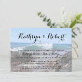 Hawaii Coast Makena Cove bruiloft uitnodiging (Staand voorkant)