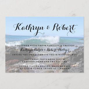 Hawaii Coast Makena Cove Wedding Invitation Kaart