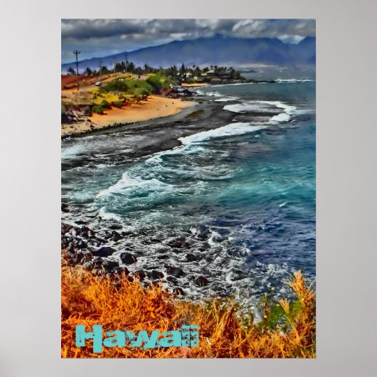 Hawaii Coast poster (Voorkant)