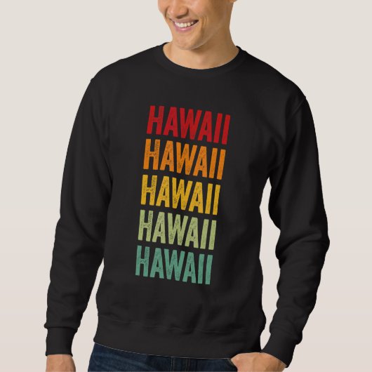 Hawaii County Hawaii Regenboog Tekst Ontwerp Trui (Voorkant)