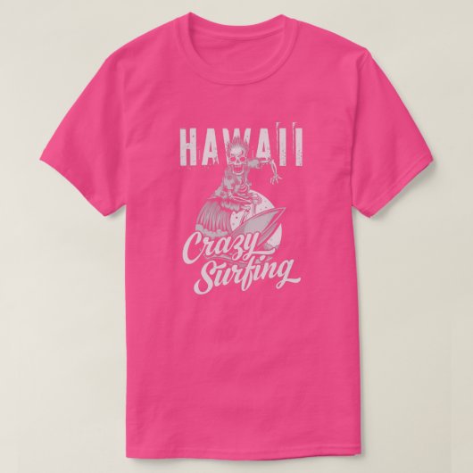 Hawaii Crazy Surfing T-shirt (Design voorkant)