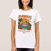 Hawaii Cruise Aangepaste Naam & Datum T-shirt (Voorkant)