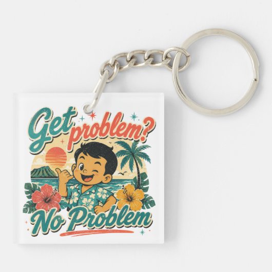 Hawaii cultuur - probleem krijgen sleutelhanger (Achterkant)
