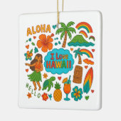 Hawaii Custom USA Familiereis Keepsake Kerstmis Keramisch Ornament (Links)