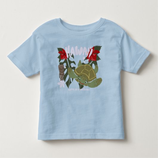 Hawaii Cute Tropical Sea Turtle Kinder Shirts (Voorkant)
