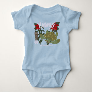 Hawaii Cute Tropische Zeeschildpad Baby Pak Romper
