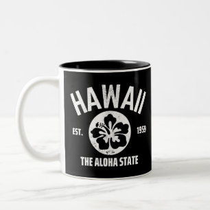 Hawaii De Aloha Staat Vintage Staat Grafisch Tweekleurige Koffiemok