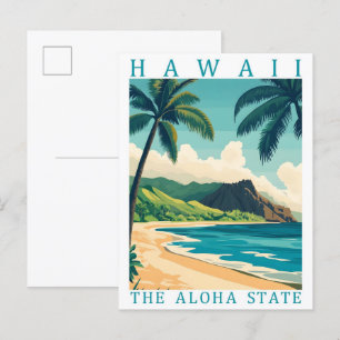 Hawaii de Aloha State USA Travel Place Briefkaart