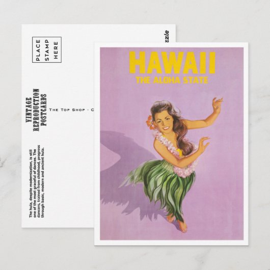 Hawaii - de staat Aloha Briefkaart (Voorkant / Achterkant)