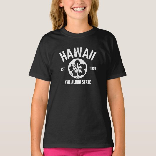 Hawaii De staat Aloha Grafisch T-shirt (Voorkant)
