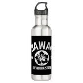 Hawaii De  staat Aloha Grafisch Waterfles (Voorkant)