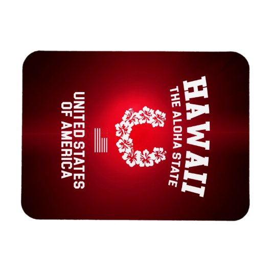 Hawaii de staat Aloha Magneet (Horizontaal)