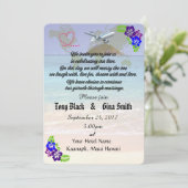 Hawaii Destination Wedding Invitation Kaart (Staand voorkant)