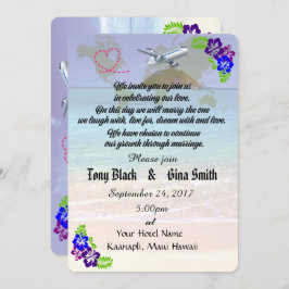 Hawaii Destination Wedding Invitation Kaart