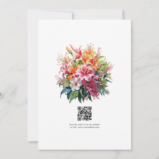 Hawaii Destination Wedding QR-code Save The Date (Achterkant)