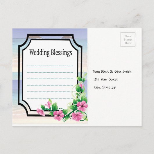 Hawaii Destination Wedding RSVP Briefkaart (Achterkant)
