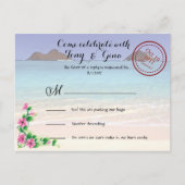 Hawaii Destination Wedding RSVP Briefkaart (Voorkant)
