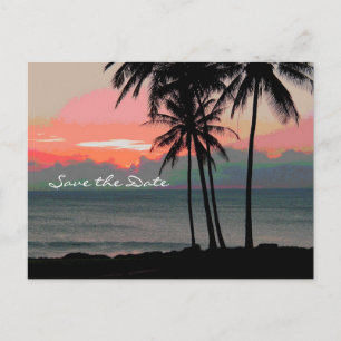  Hawaii Destination Wedding save the date Aankondigingskaart