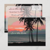 Hawaii Destination Wedding save the date Aankondigingskaart (Voorkant / Achterkant)