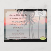 Hawaii Destination Wedding save the date Aankondigingskaart (Achterkant)