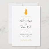 Hawaii Destination Wedding Save the Date Pineapple (Voorkant)