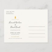 Hawaii Destination Wedding Save the Date Pineapple Aankondigingskaart (Achterkant)