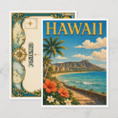 Hawaii Diamond Head GeoSaga Briefkaart (Voorkant / Achterkant)
