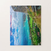 Hawaii Diamond Head. Kerstgroet Jigzaag Pu Legpuzzel (Verticaal)