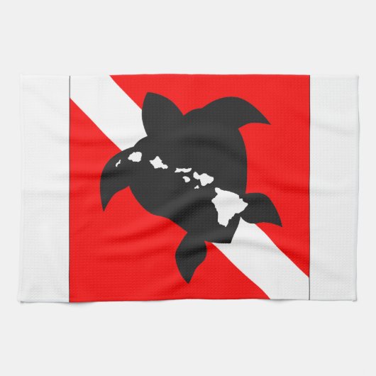 Hawaii Dive Flag Theedoek (Horizontaal)