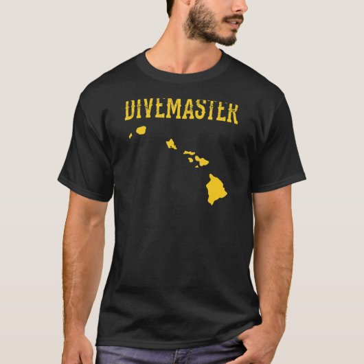 Hawaii Divemaster Scuba Diving Instructor Dive Fla T-shirt (Voorkant)