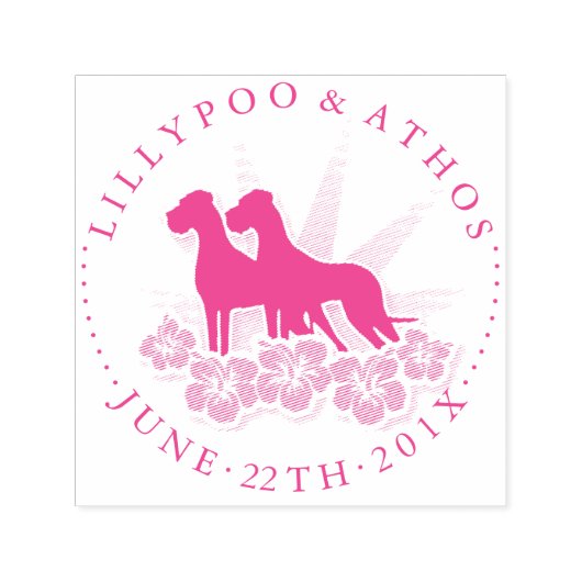Hawaii Dogge Stamps Zelfinktende Stempel (Design)