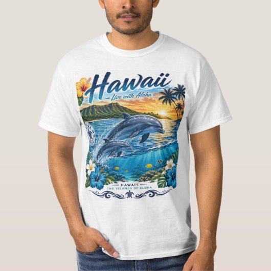 Hawaii Dolfijnen T-shirt (Voorkant)