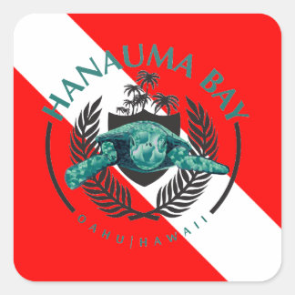 Hawaii Duikvlag Vierkante Sticker