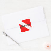 Hawaii Duikvlag Vierkante Sticker (Envelop)