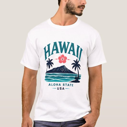 Hawaii Eiland Paradijs T-shirt (Voorkant)