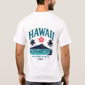 Hawaii Eiland Paradijs T-shirt (Achterkant)