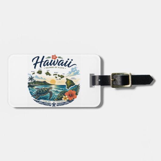 Hawaii-eilanden Bagagelabel (Voorkant horizontaal)