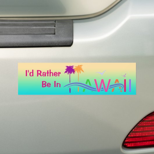 Hawaii-eilanden Bumpersticker (Op auto)