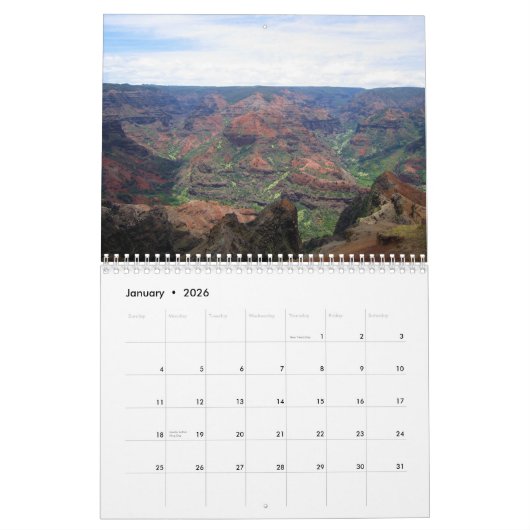HAWAII-EILANDEN CALENDAR KALENDER (Jan 2026)