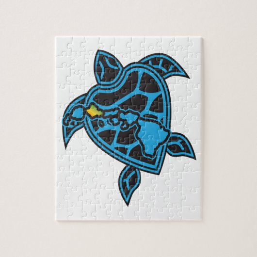Hawaii-eilanden en Hawaii-schildpad Legpuzzel (Verticaal)