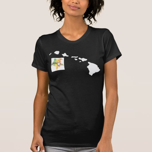 Hawaii-eilanden en schildpad t-shirt (Voorkant)